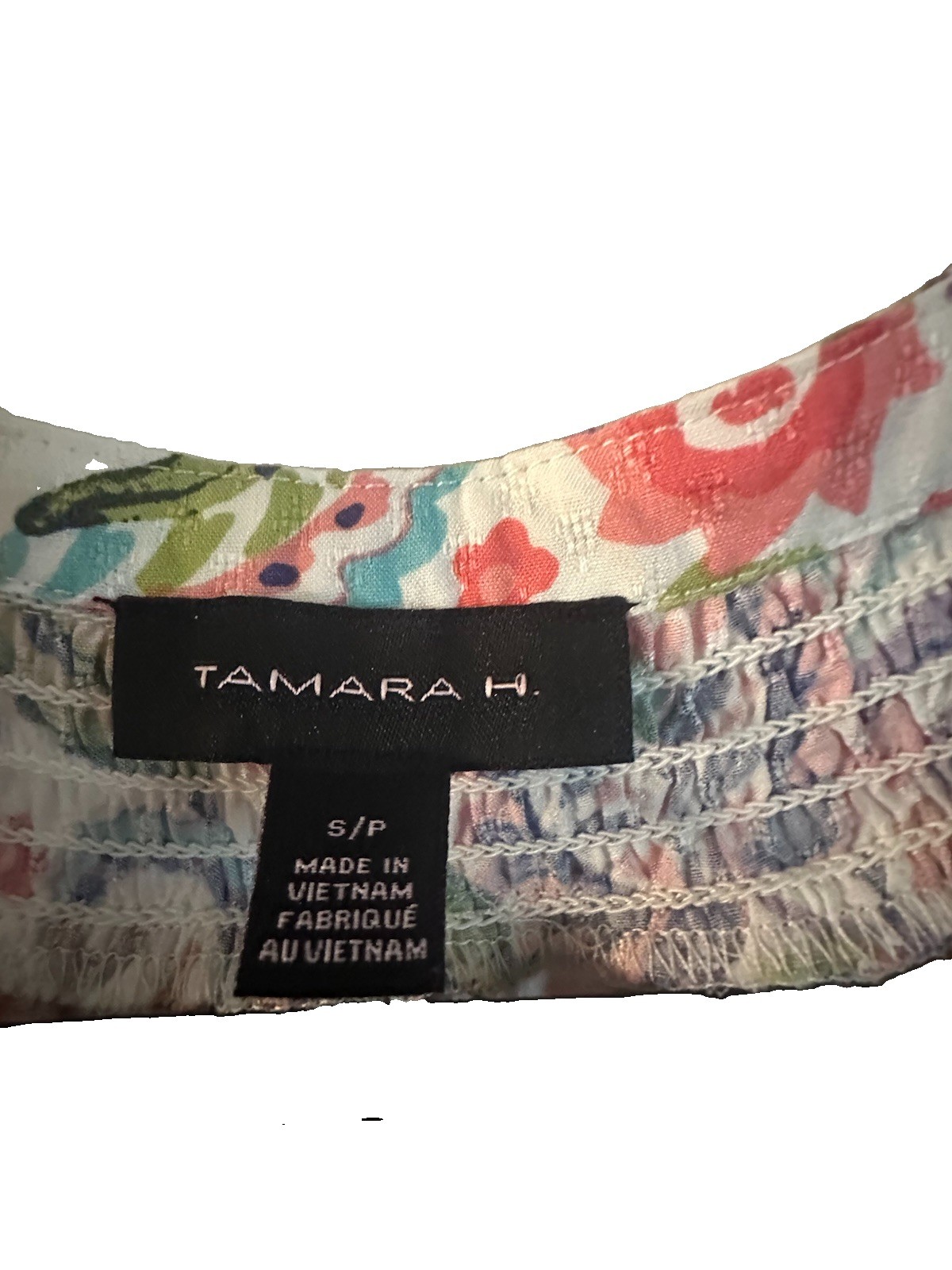Tamara H Multicolor Paisley Chiffon Rayon Sheer Button Front Blouse Womens S/P