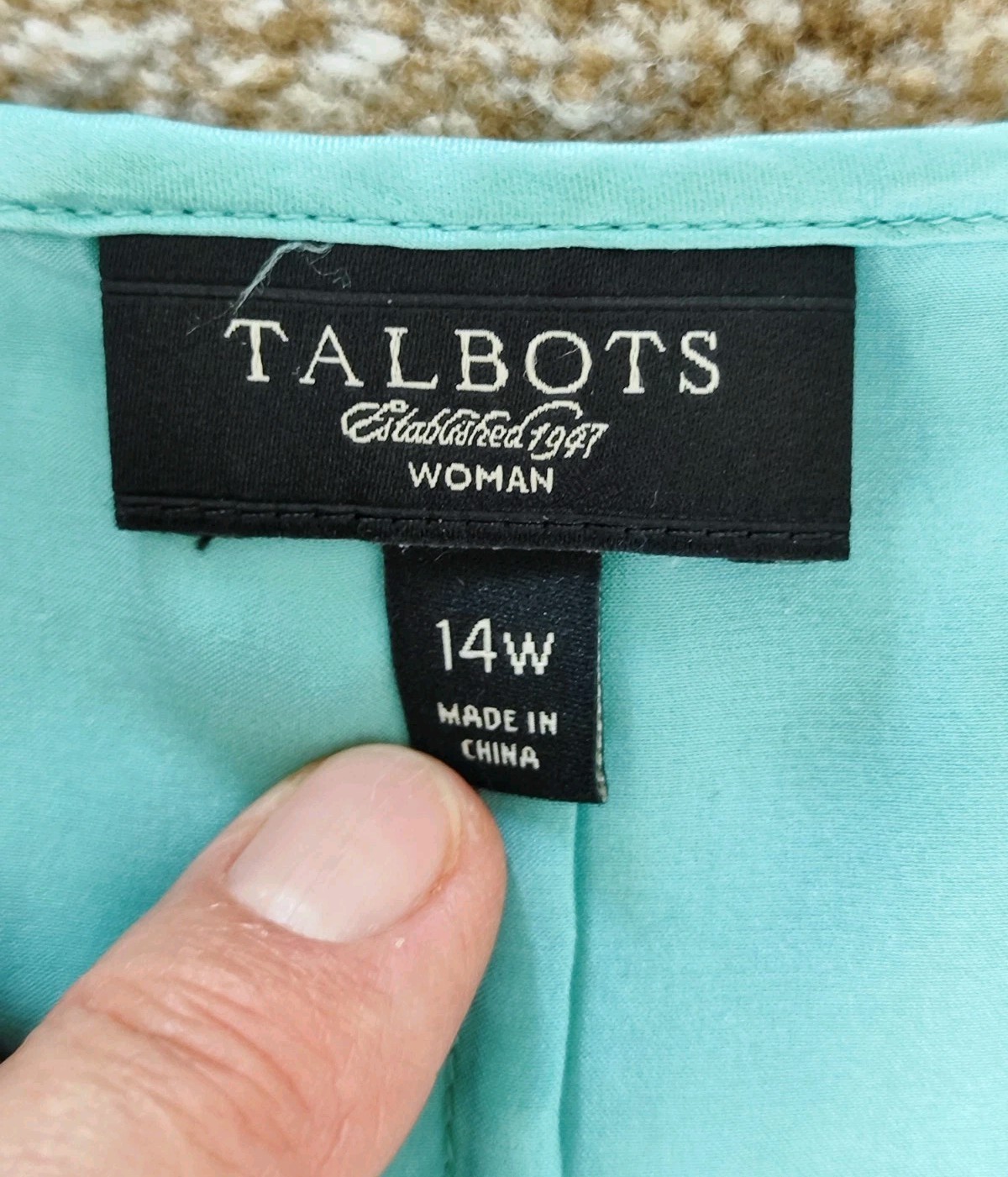 Silk 100 % Talbots 14W Tank Top Blouse Teal Satin Layered Waterfall Sleeveless
