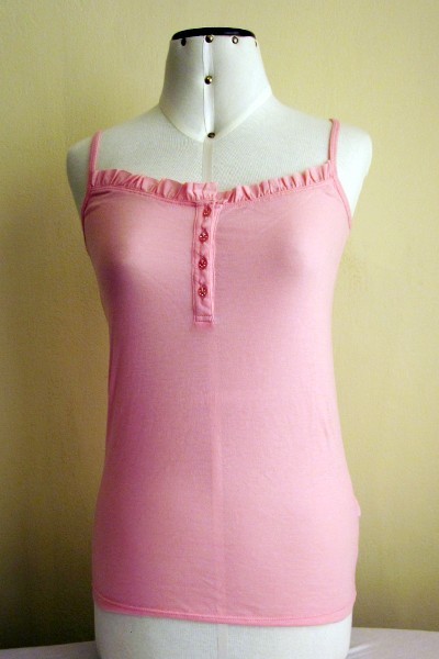 Vintage Juicy Couture Henley Cami Tank Y2K 2008 NWT Peru Cotton – Pink M
