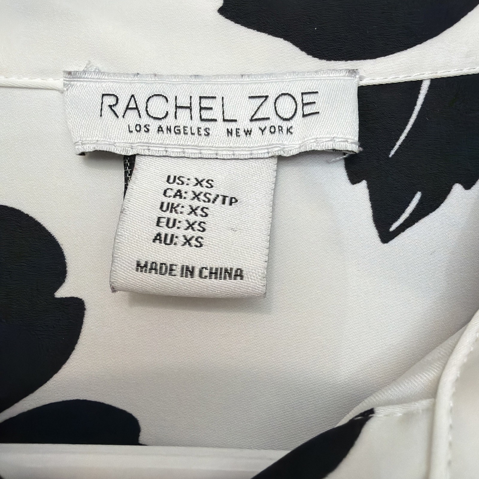 Rachel Zoe Satin blouse Sz Xs floral Beautiful Shirt Career Office ,Boho Chic