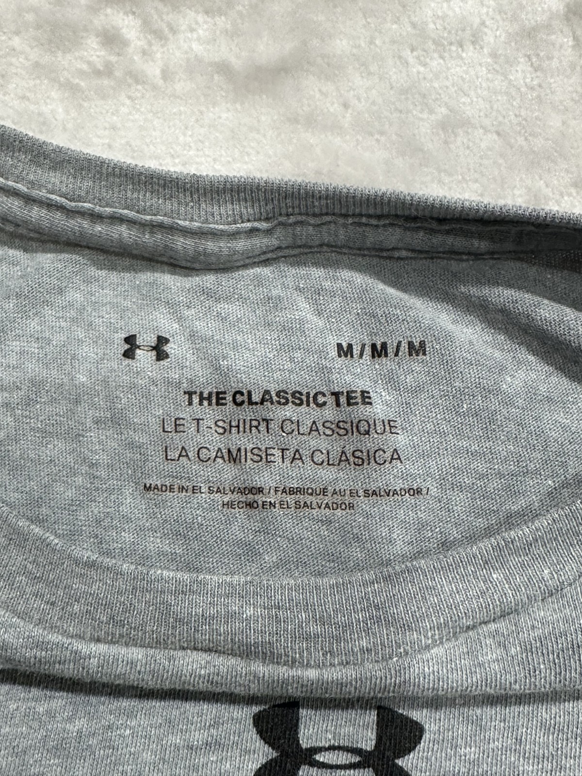 Under Armour T Shirt Womens M Medium Gray Project Rock Bull Short Sleeve Loose