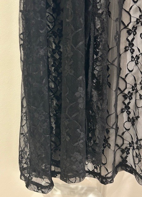 XL/1X/2X/3X New Jet Black Floral Stretchy Lace Long Duster Cardigan Kimono
