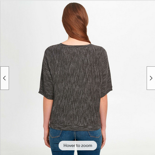 DKNY Jeans Women’s Dolman Sleeve Top(Charcoal Heathe,MEDIUM)NWT