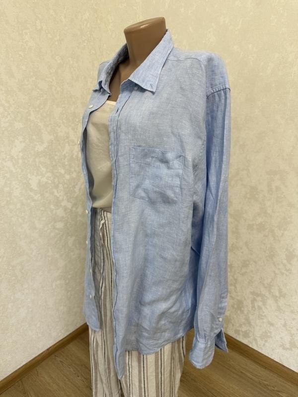 Women Gant Shirt Blue Linen 46 / 3XL / 54
