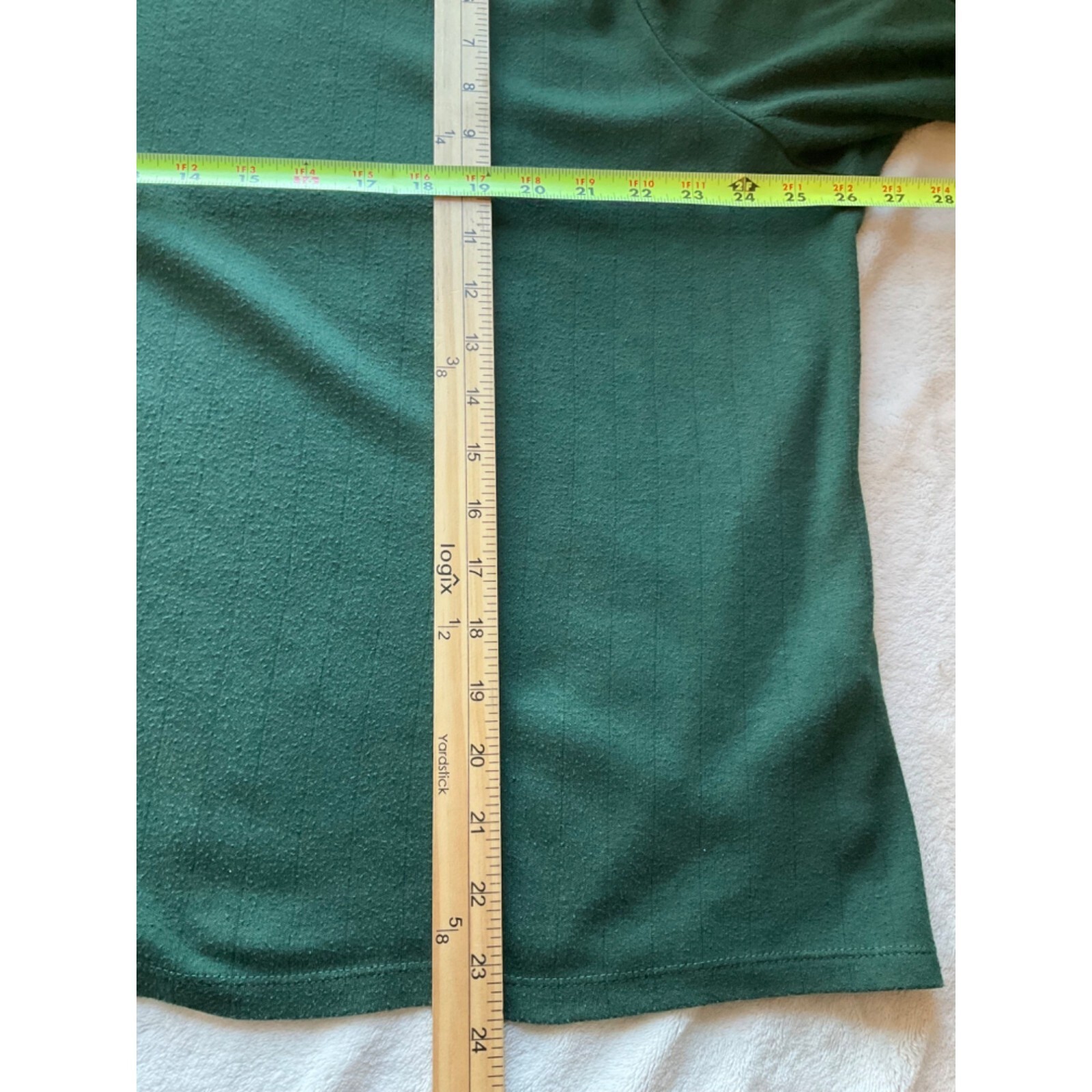 Allison Daley Womens Sz 2X T-Shirt Olive Green Mock Neck Embroidered Leaf Fall