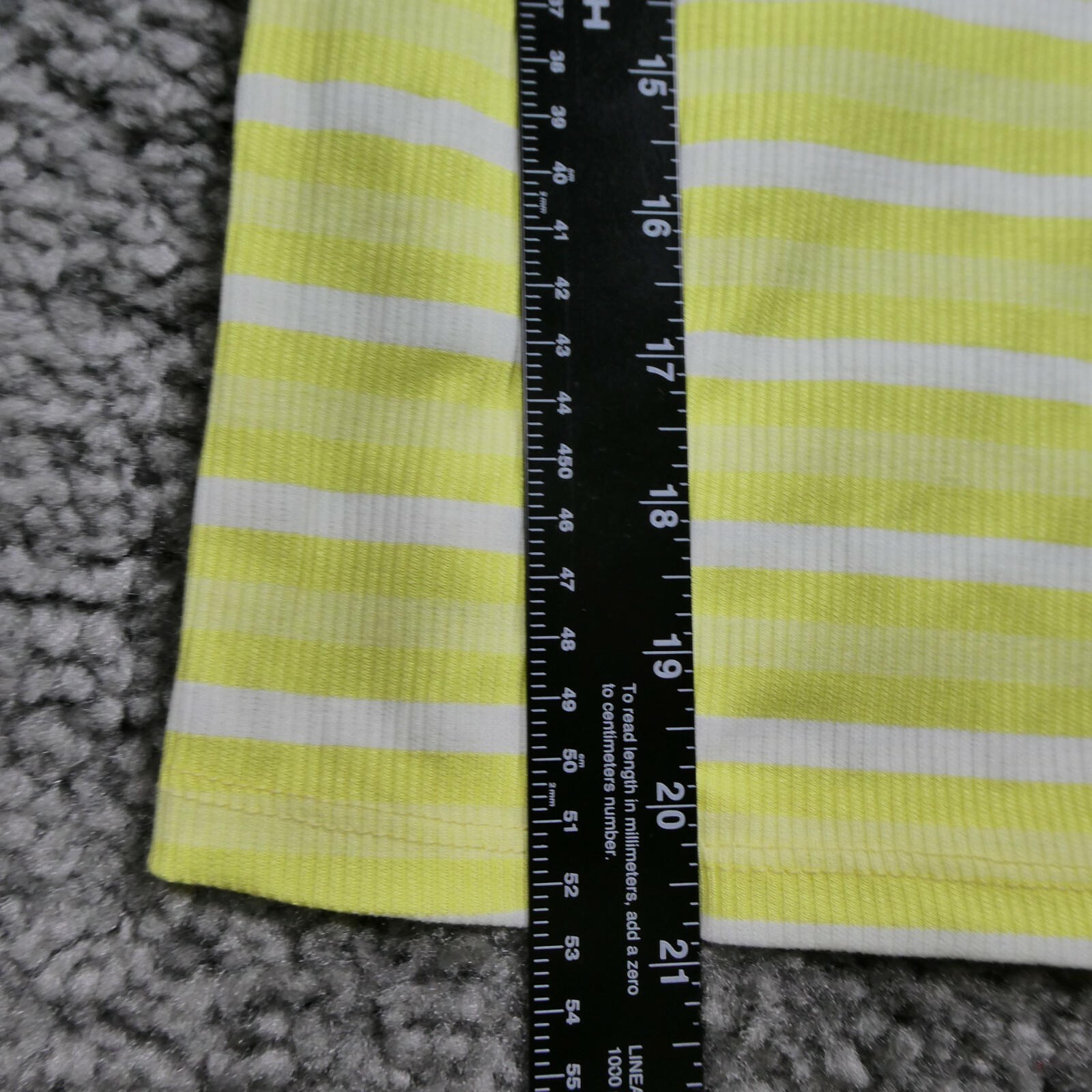 Gaze Womens Tank Top Sz M Bight Yellow White Striped Ribbed Knit Straps NWT
