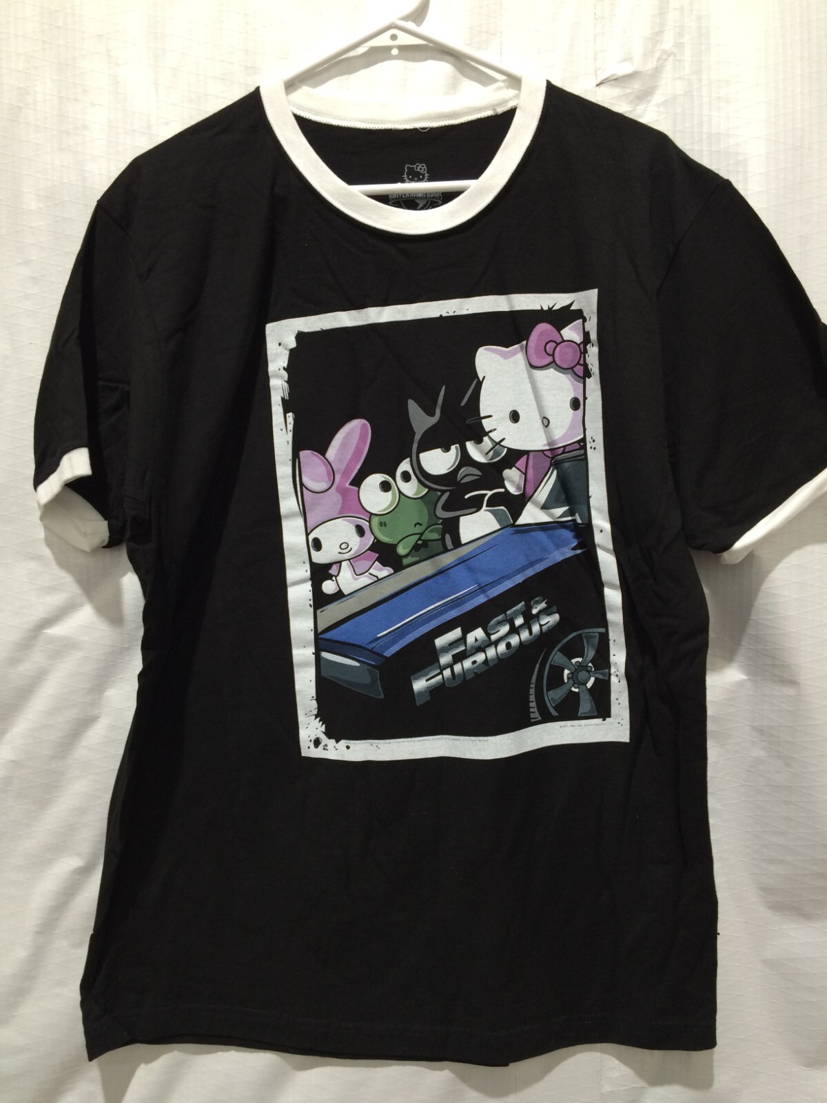Universal Studios Hello Kitty Fast & Furious Limited Edition T Shirt LARGE sz. L