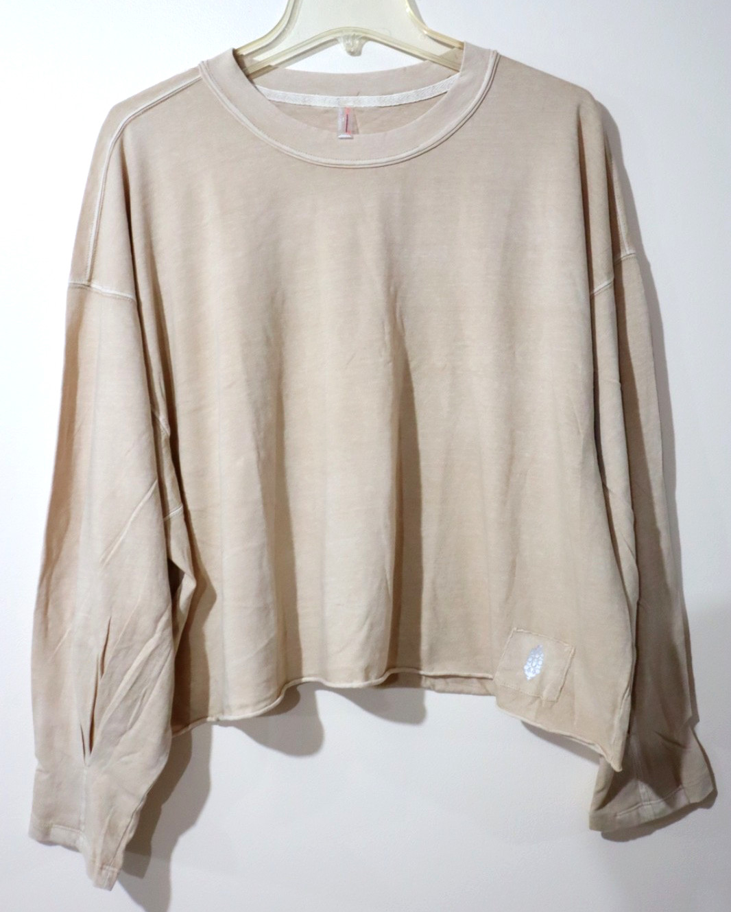 FP Movement Free People Inspire Layer Tee Top in Sandy Tan size S