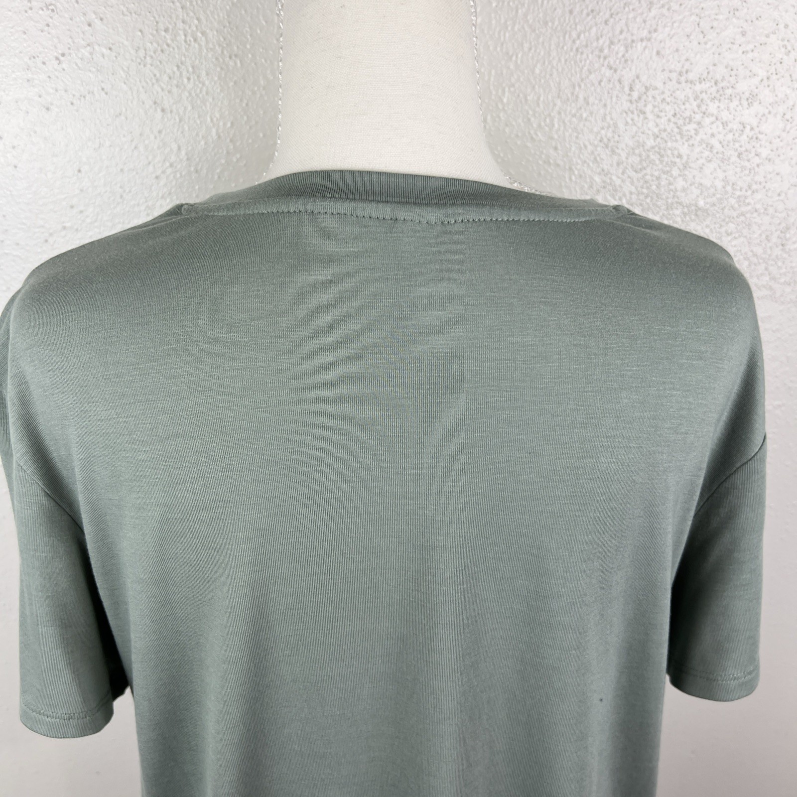 Auden Shirt Sleepwear Women Medium Green Short Sleeve Soft Knit Relaxed Lounge