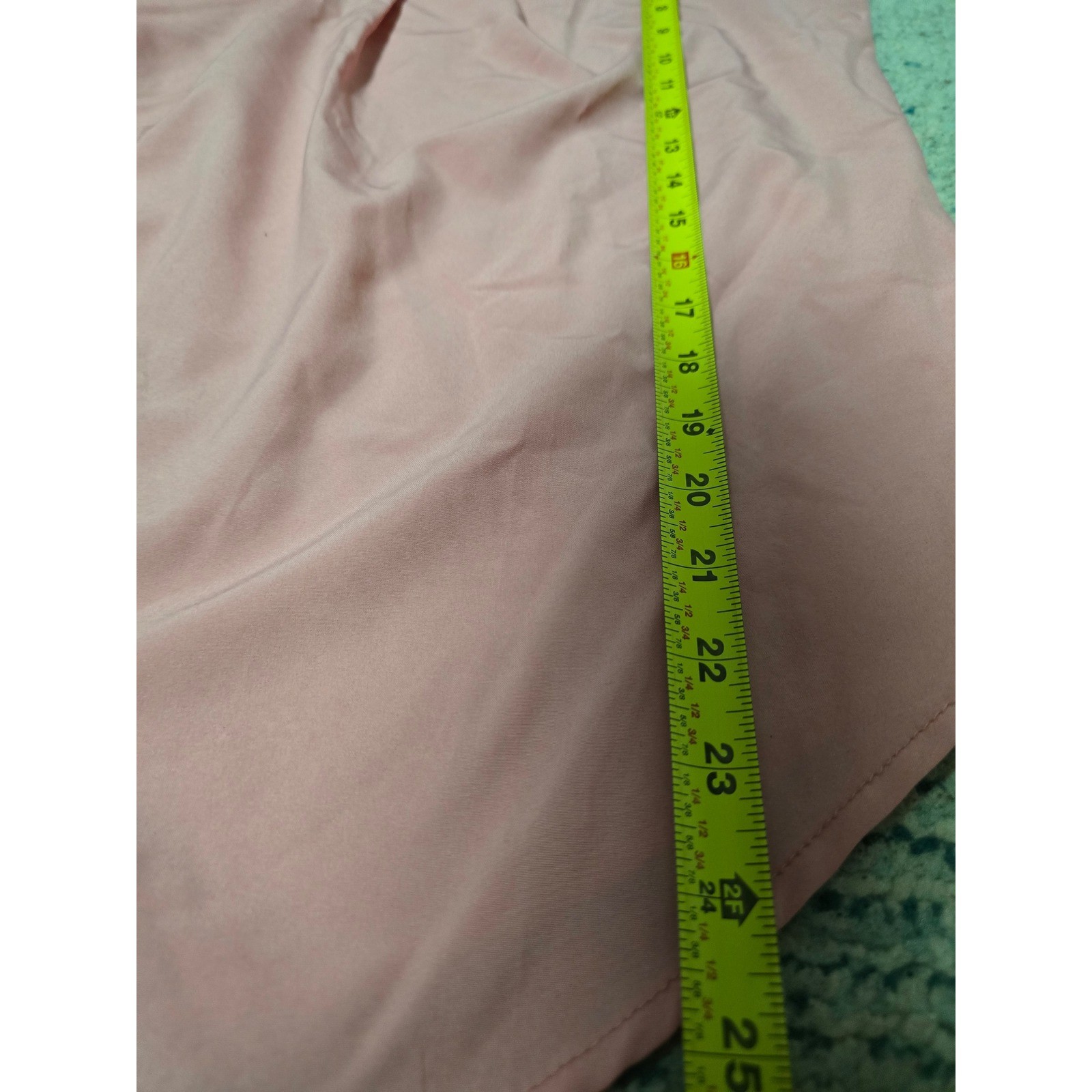 MD Flutter Sleeve Top Blouse Pink Casual Work Business Pleated (B)