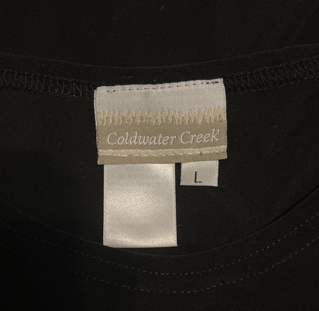 Coldwater Creek Size Large Black Tank Shell
