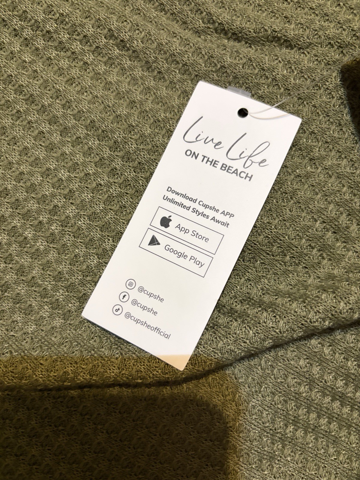 Cupshe Dark Green Medium Blouse