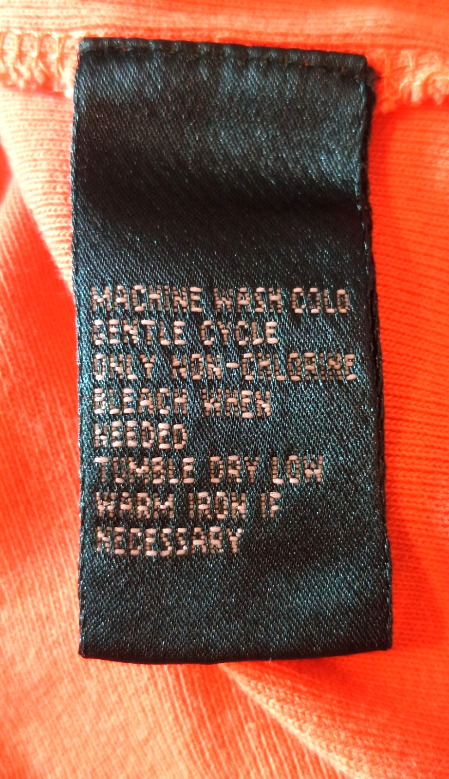 Lauren Ralph Lauren labeled a L-see measurements-M Orange Top Ribbed Stretch