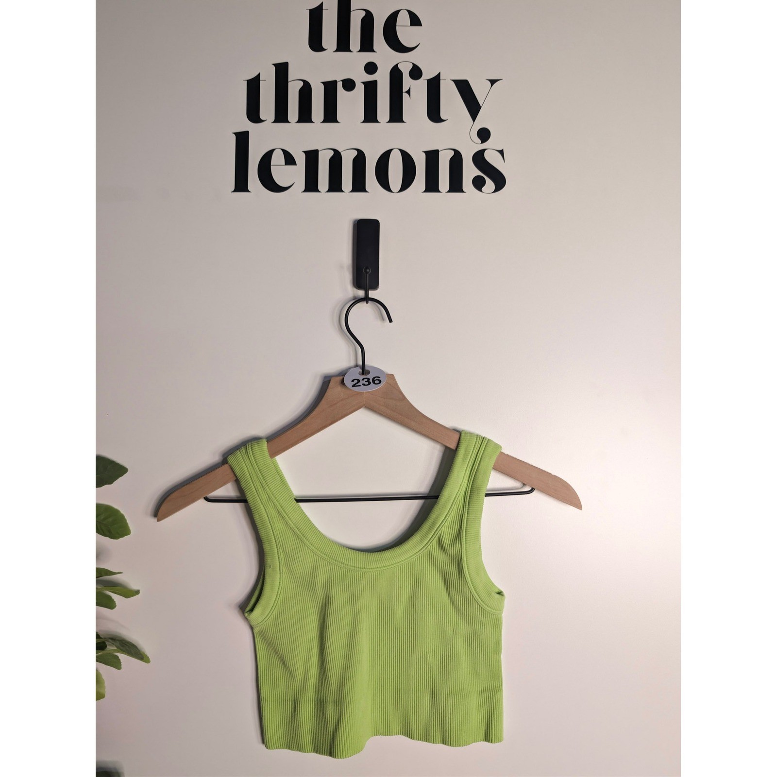 Dynamic Ribbed Cropped Tank/Bra Sz S