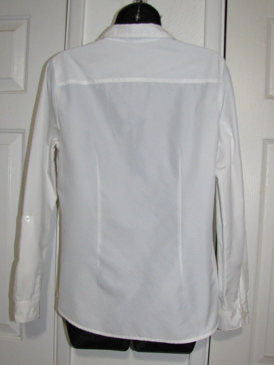 Eddie Bauer Shirt White Mountain Nylon/polyester blend Long Sleeve-roll tab Wm.M