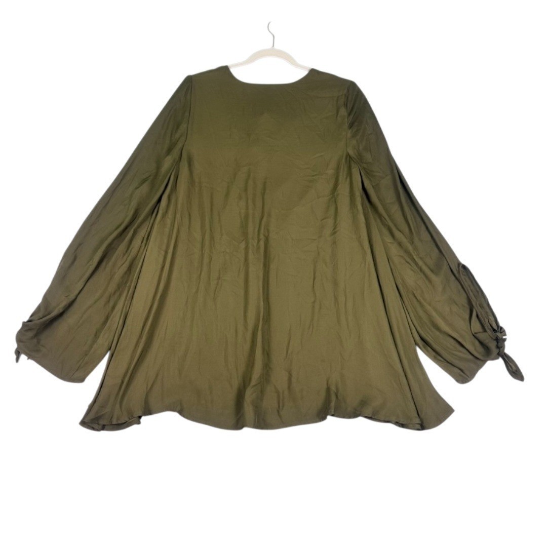 Show Me Your Mumu Johanna Tunic in Olive Silky Satin – Size Small – NWT