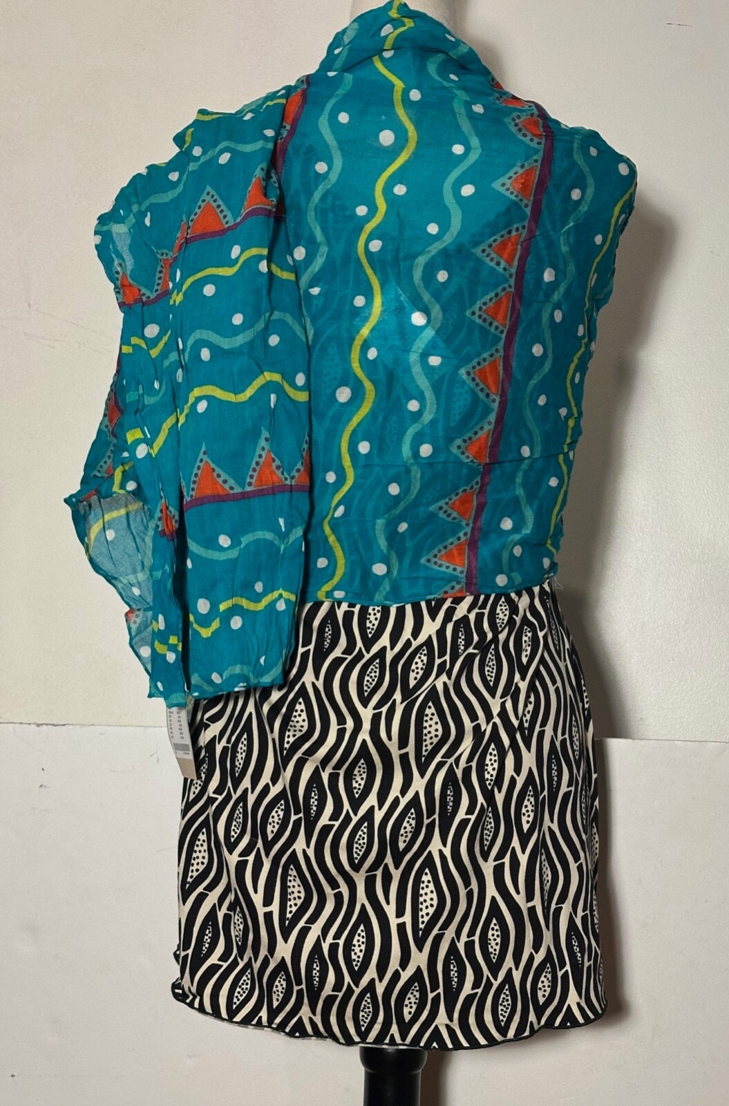 BNWT Gudrun Sjödén Black and Cream “Zebra” Sleeveless Top Tunic Large Bulgaria