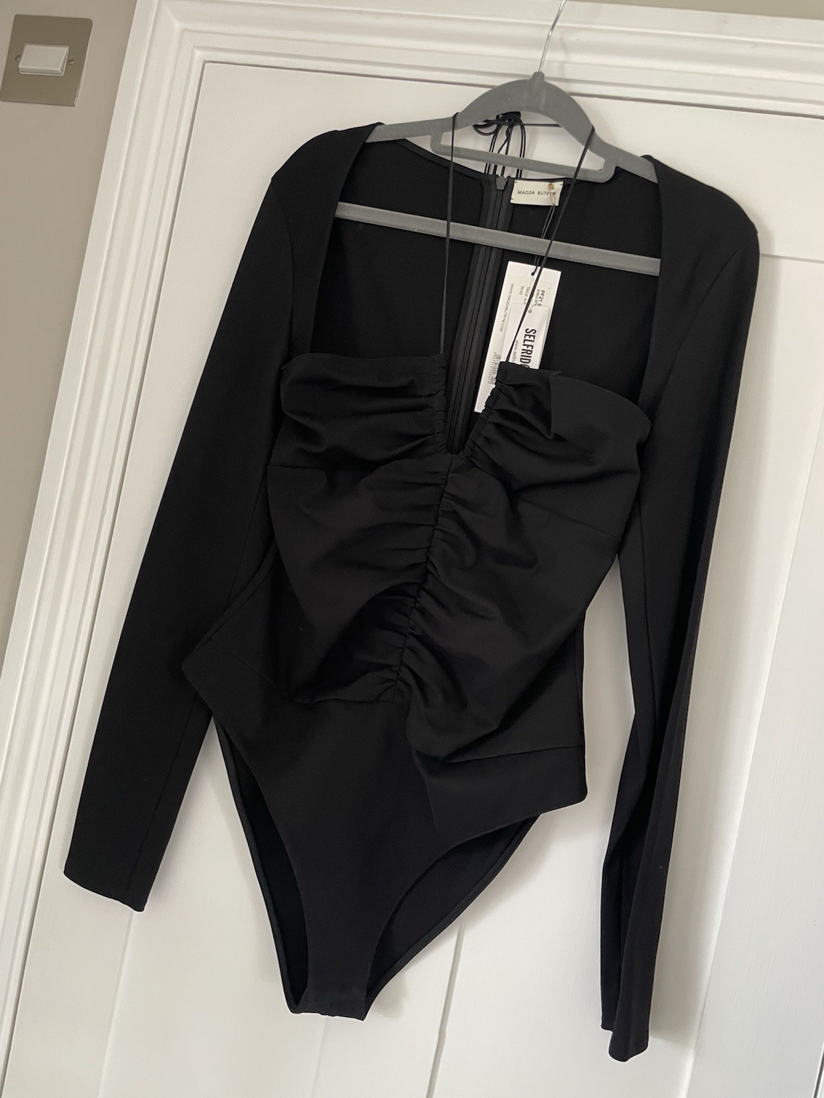 Magda Butrym Black Bodysuit – FR40 / 12 – NWT