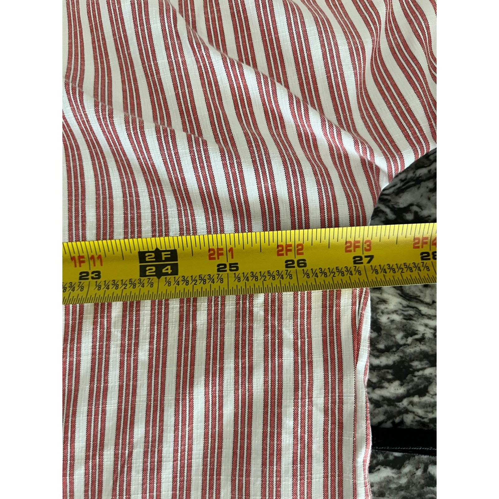 Timing Womens Red White Striped Short Sleeve Button Down Shirt Plus Size 1X