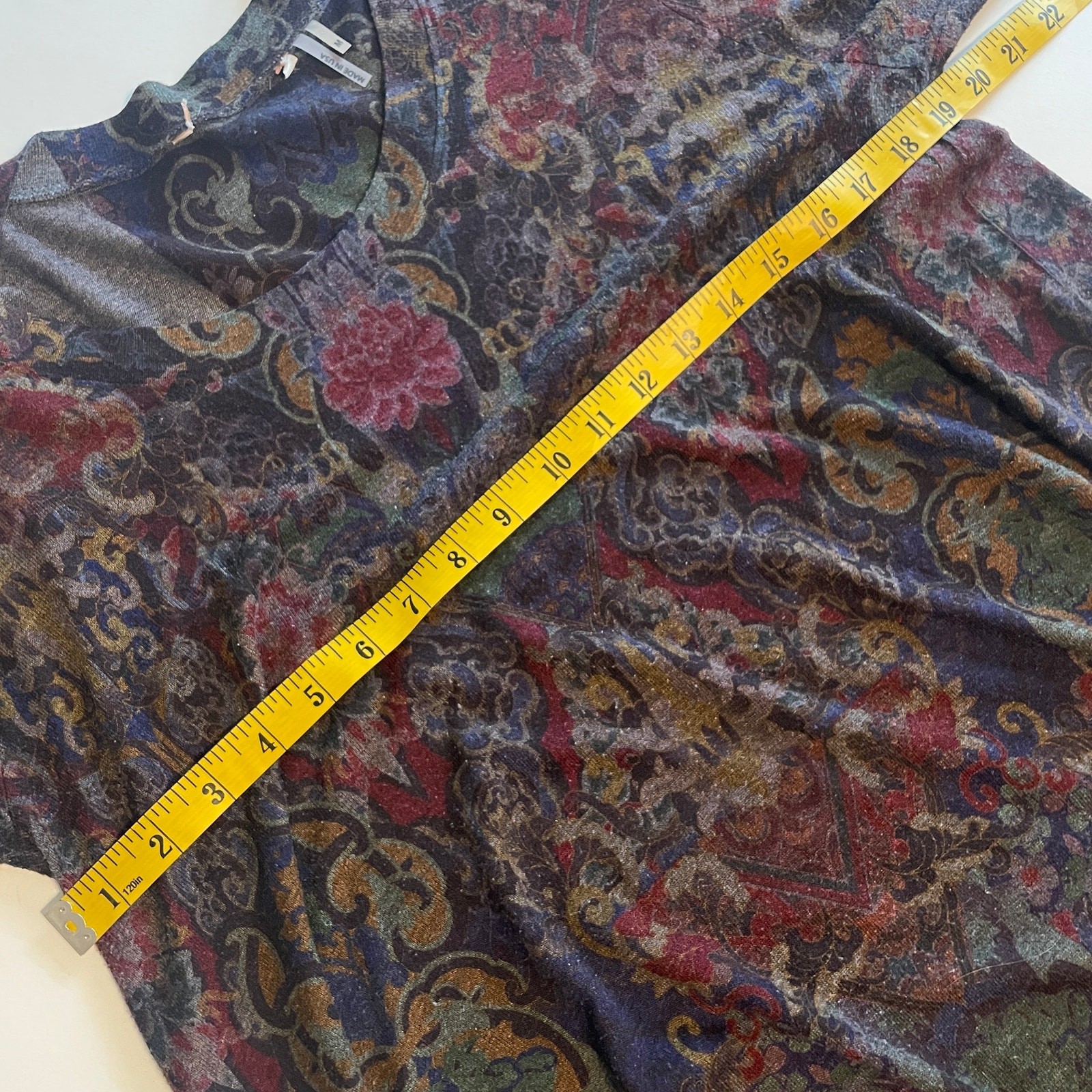 Soft Surroundings Paisley Blast Tunic Womens Size Medium Asymmetrical Casual