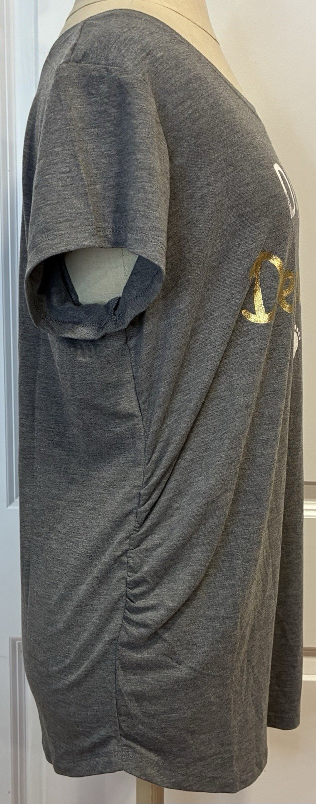 Grayson Threads Charcoal Gray Due In December Maternity Top T Shirt Size XL NWT