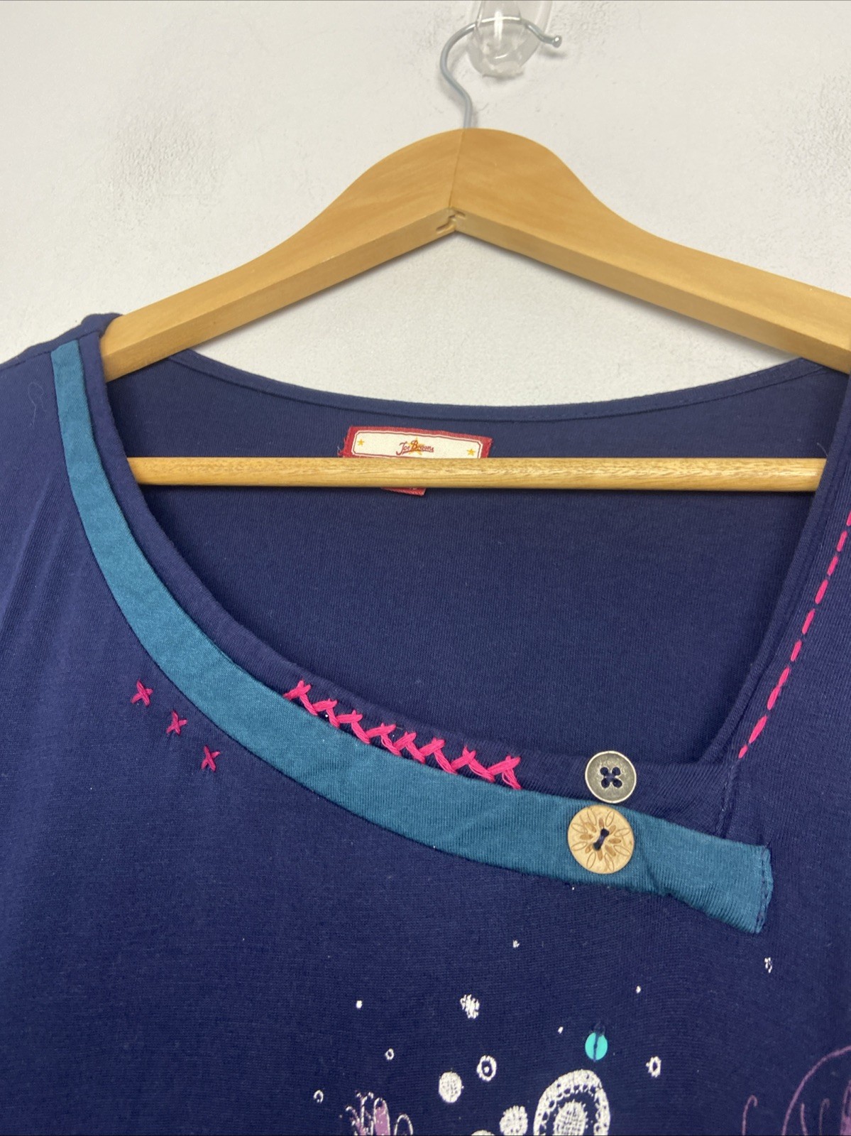 Joe Browns Top Womens Size 12 Blue Peacock Long Sleeve 90’s Y2K Floaty Gypsy