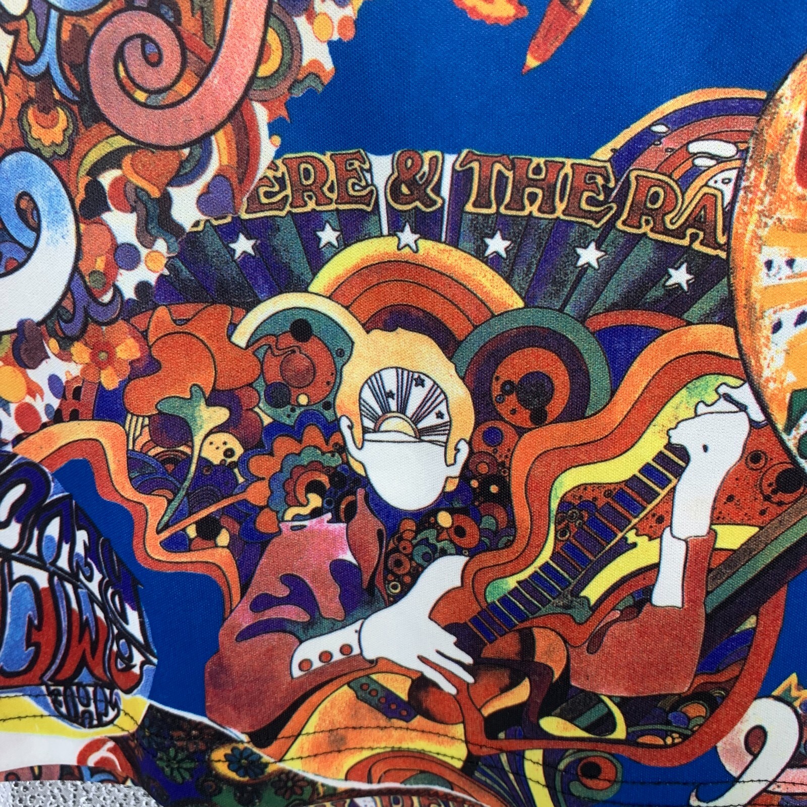 True Vintage Jazz Sport Beatles Revolution Psychedelic Hippie Button Front Shirt