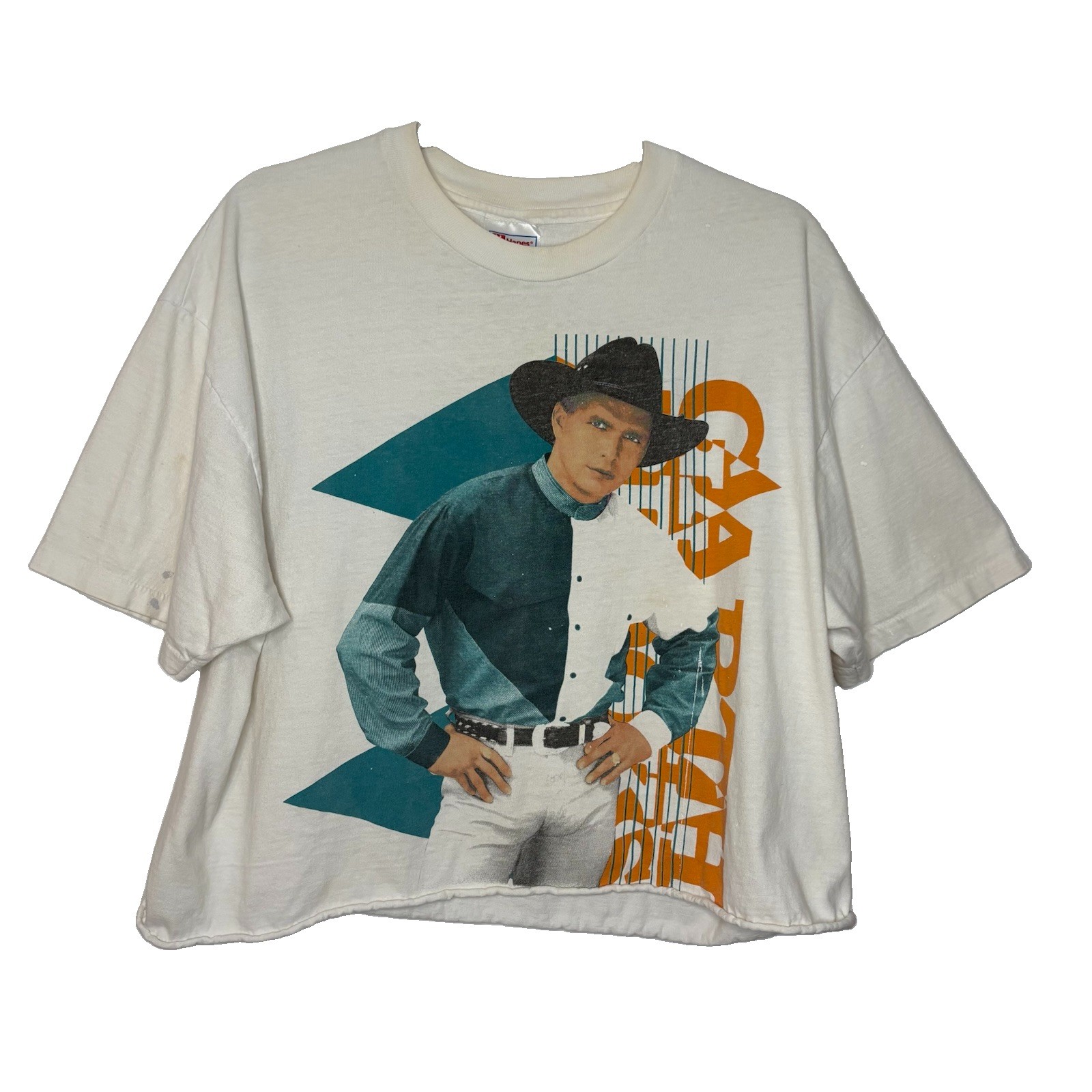Vintage Garth Brooks Tee 1994 Cropped Concert T-shirt XL Country Music