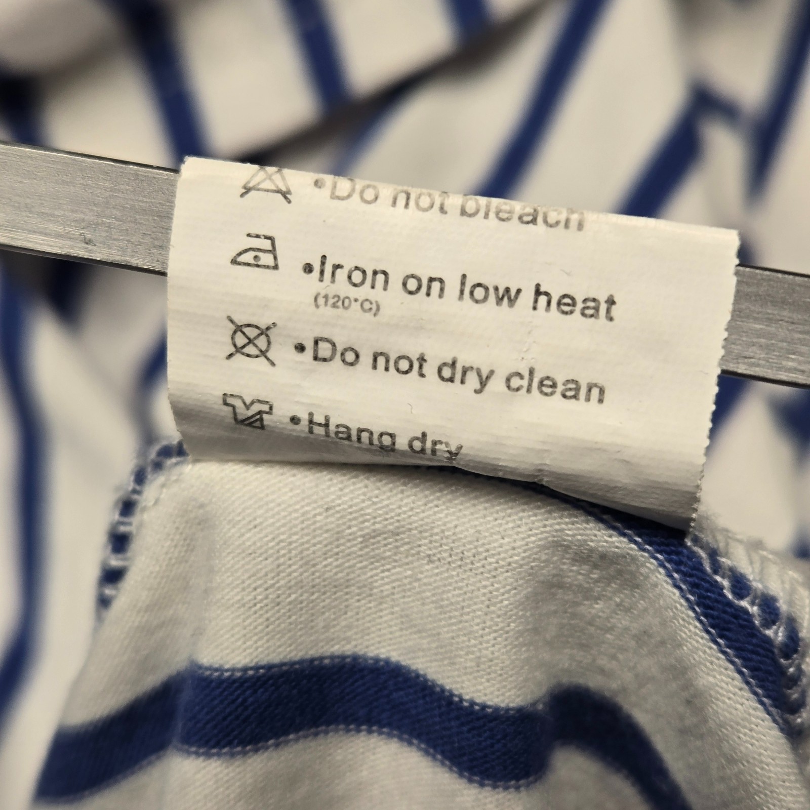 Moyabo Tunic Shirt Womens Large White Blue Stripe Half Zip 3 4 Roll Tab Sleeve