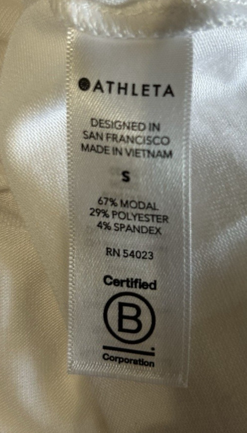 Athleta Women S Cloudlight Restore White Crew Neck Asymmetrical Relaxed Top
