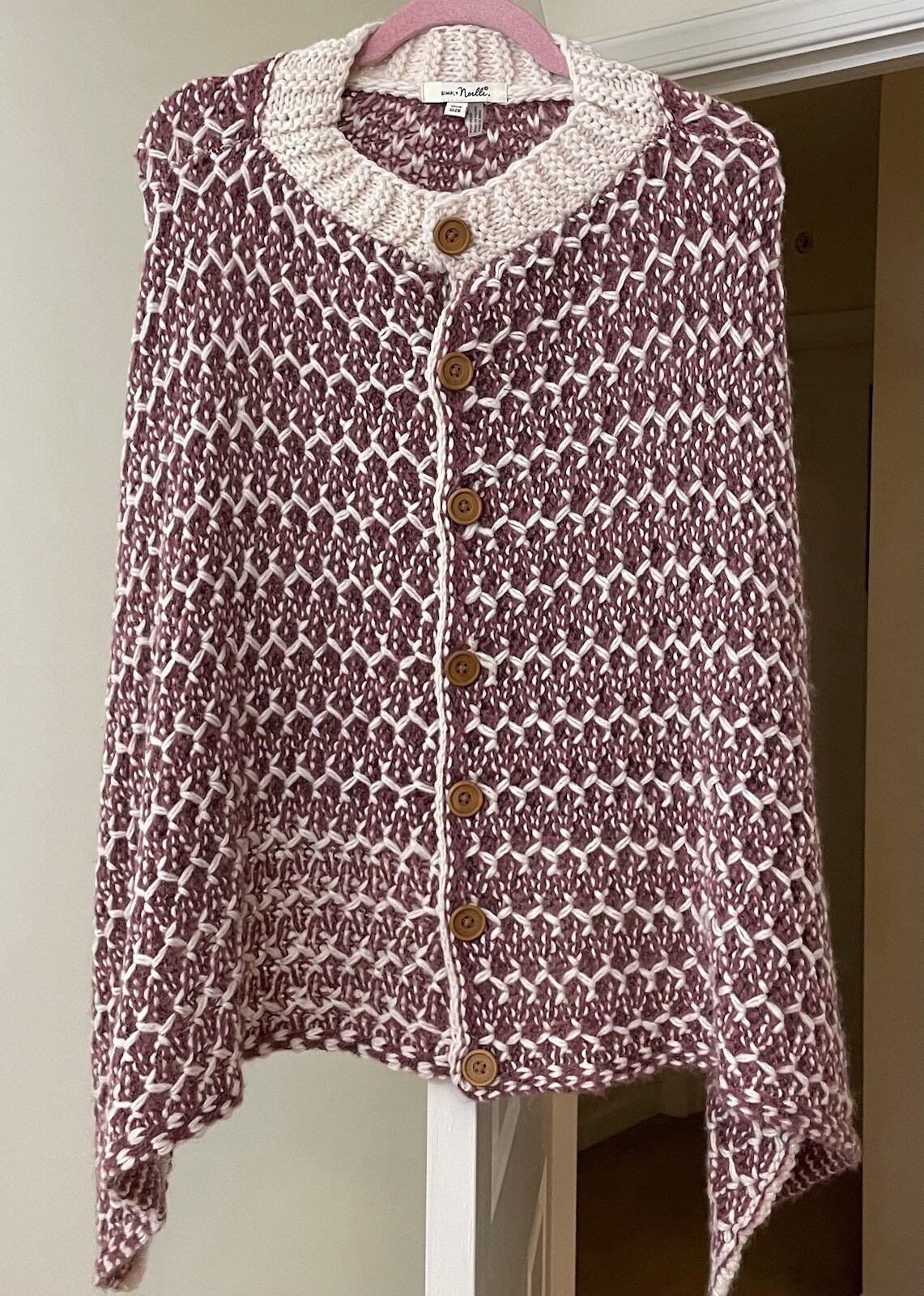 Simply Noelle Poncho Pink Crochet Festival Fairycore Women’s One Size Regular