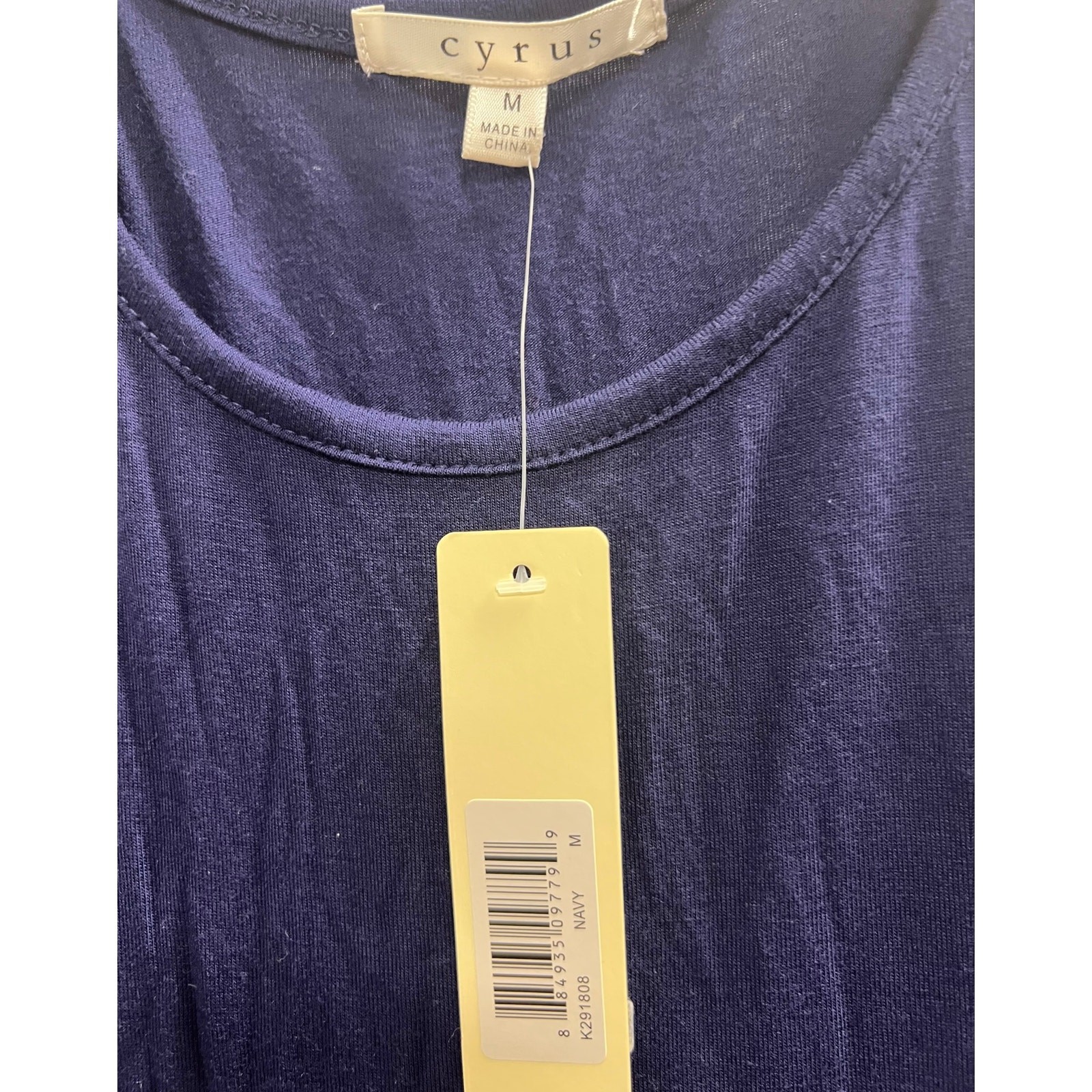 Cyrus Jersey knit blue tunic tank super stretchy NWT SZ M