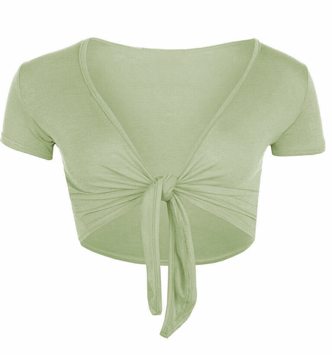 WOMEN TIE KNOT SHRUG TIE FRONT CROPPED BOLERO SHORT SLEEVE CARDIGAN PLUS SIZE