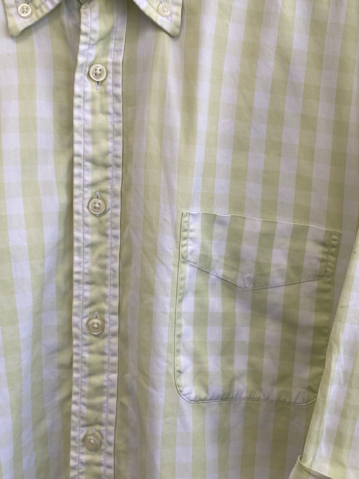 Gant Lime Green Gingham Check Regular Fit Short Sleeved Button Down Shirt UKL PN