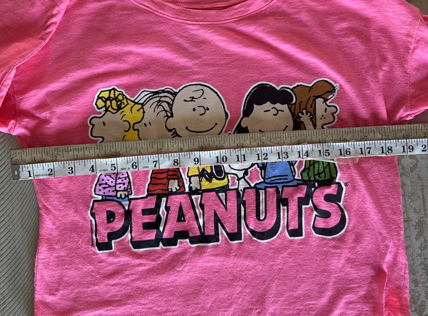 Peanuts By Schulz 3/4 Sleeve Pink Peanuts Graphic T-shirt Sz: Small Snoopy