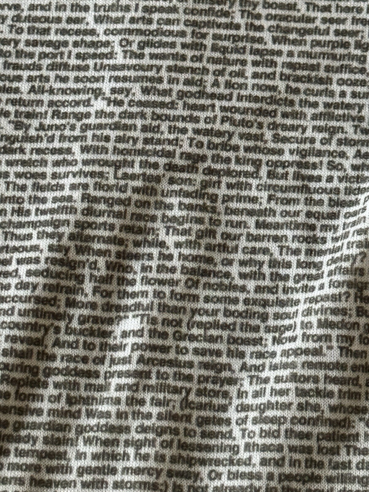 LITOGRAPHS The Odyssey text T shirt Homer ancient Greek epic poem Medium