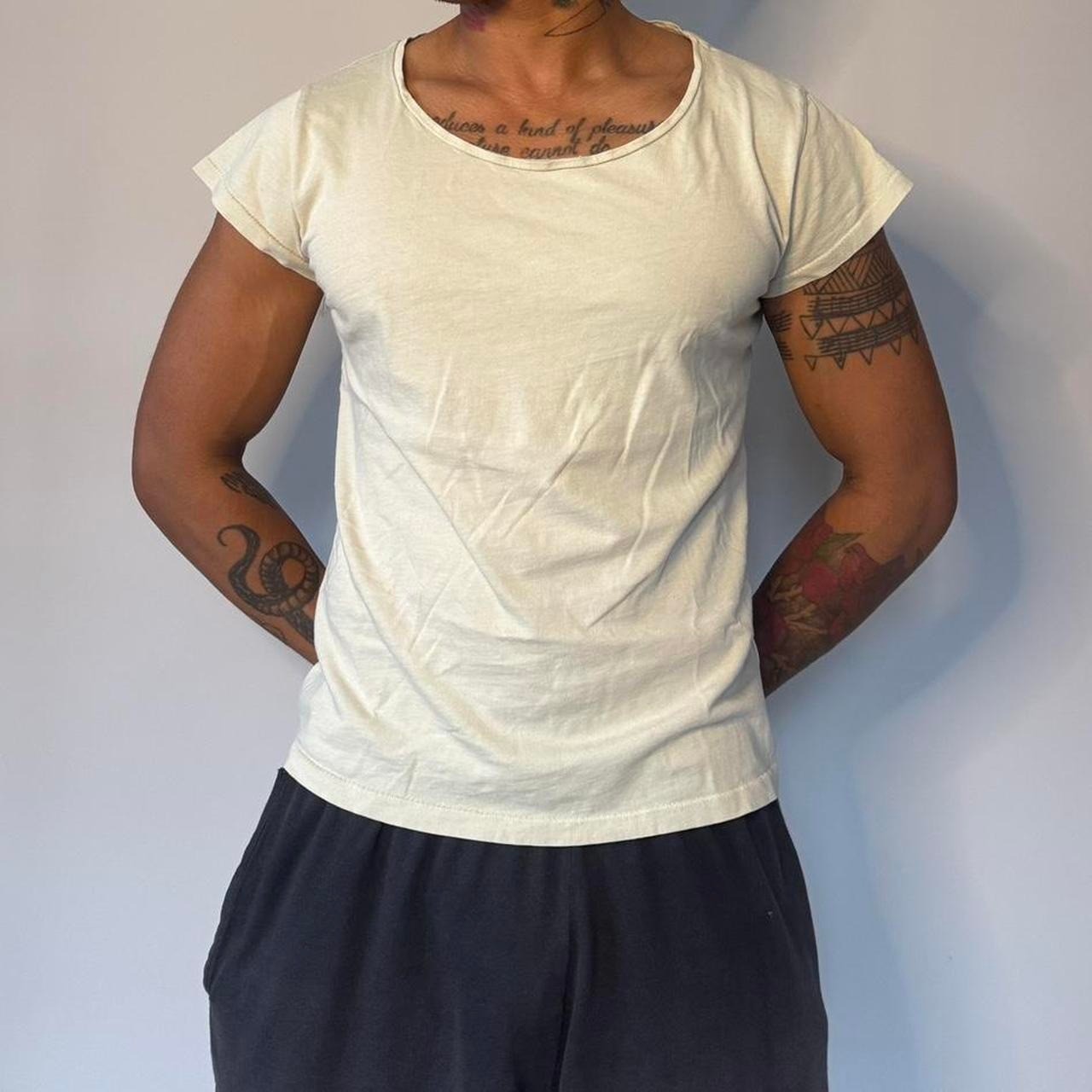 ACNE Studios NYC Very light green cotton scoop neck tee.