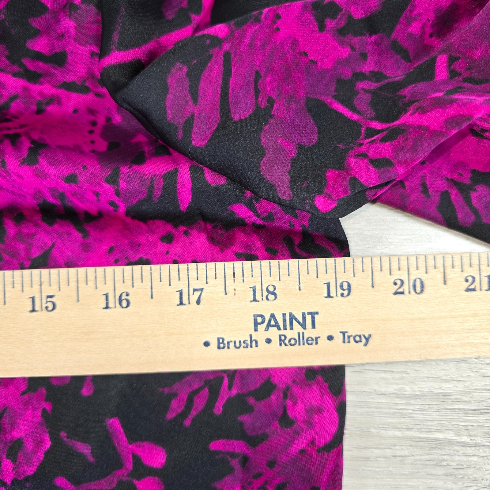 Floral Blouse Top M Satin Long Sleeve Rose Black Victorian Office Evening
