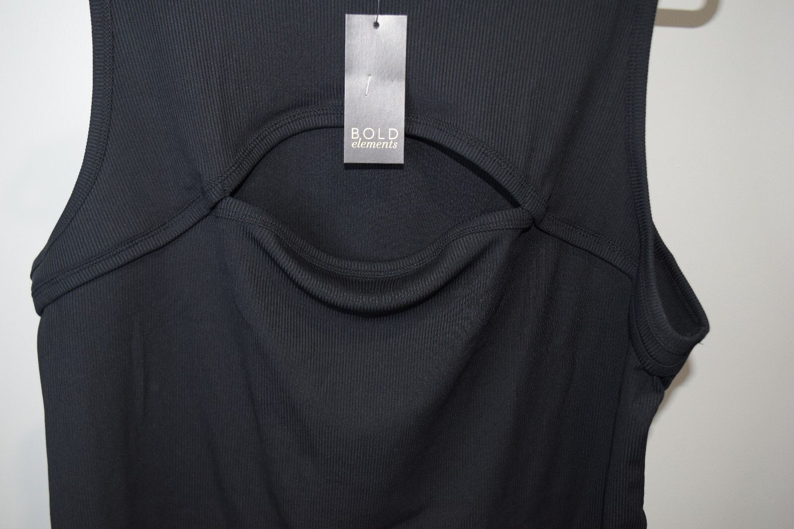 BOLD elements Black Sleeveless Cutout Ribbed Top Size 2X