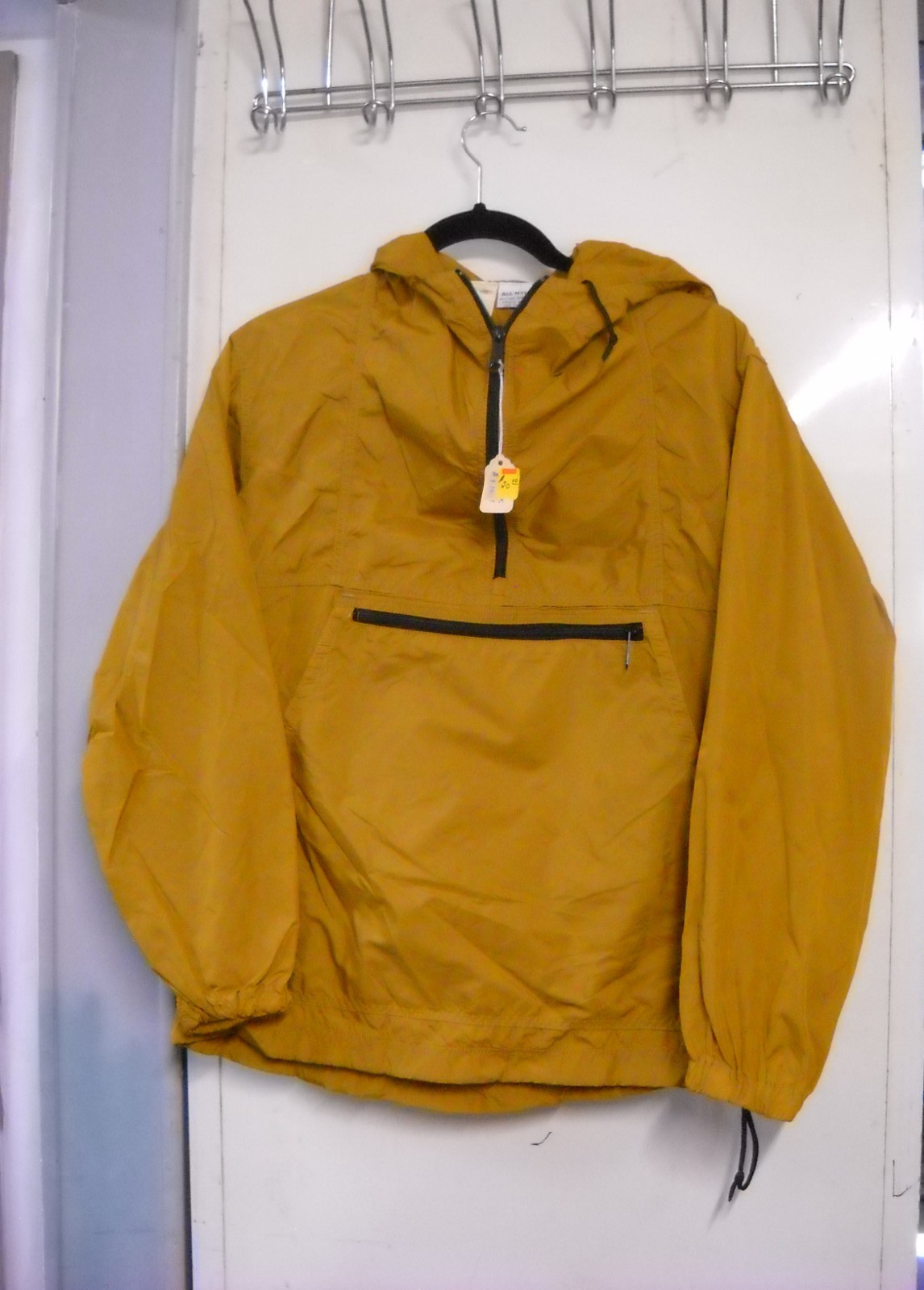 Vintage Kelty Anorak Wind Breaker Rain Jacket Zip Up Golden Brown Size XS