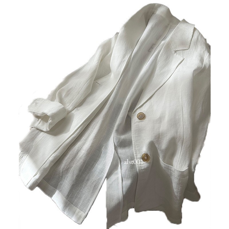 New Korean Women’s Linen Sunscreen Lightweight Suit Jacket New Loose Casual Tops