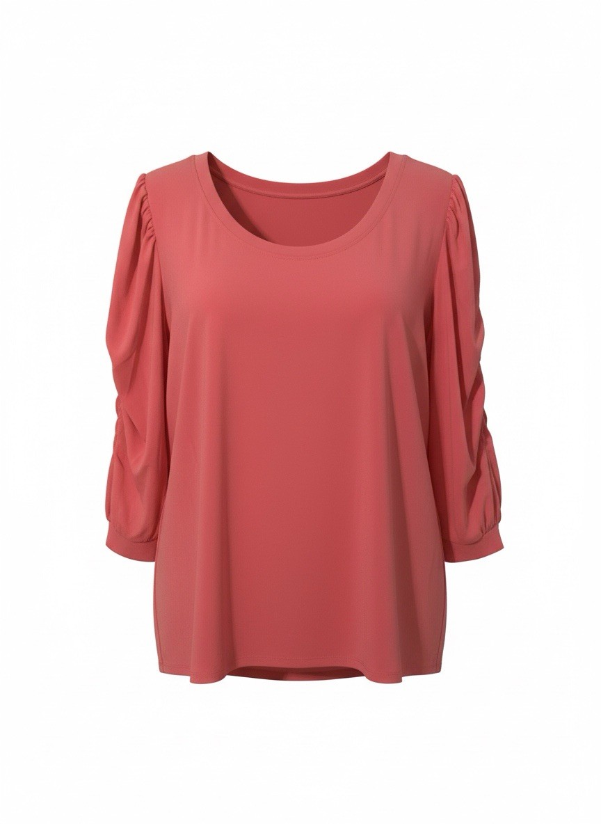 Erin London Women Plus Top Shirt 3/4 Sleeves Pink Size 1X