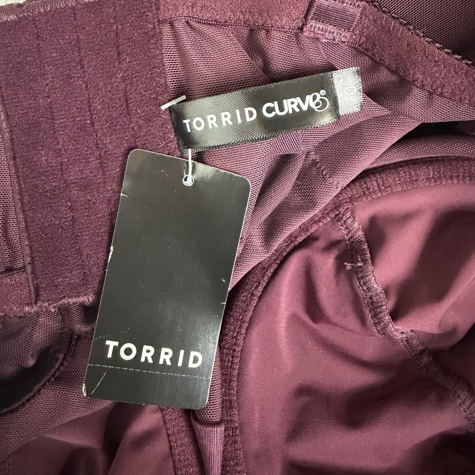 Torrid NWT Lingerie Bodysuit SZ L Wine Underwire Mesh Lace Sexy Wedding Night