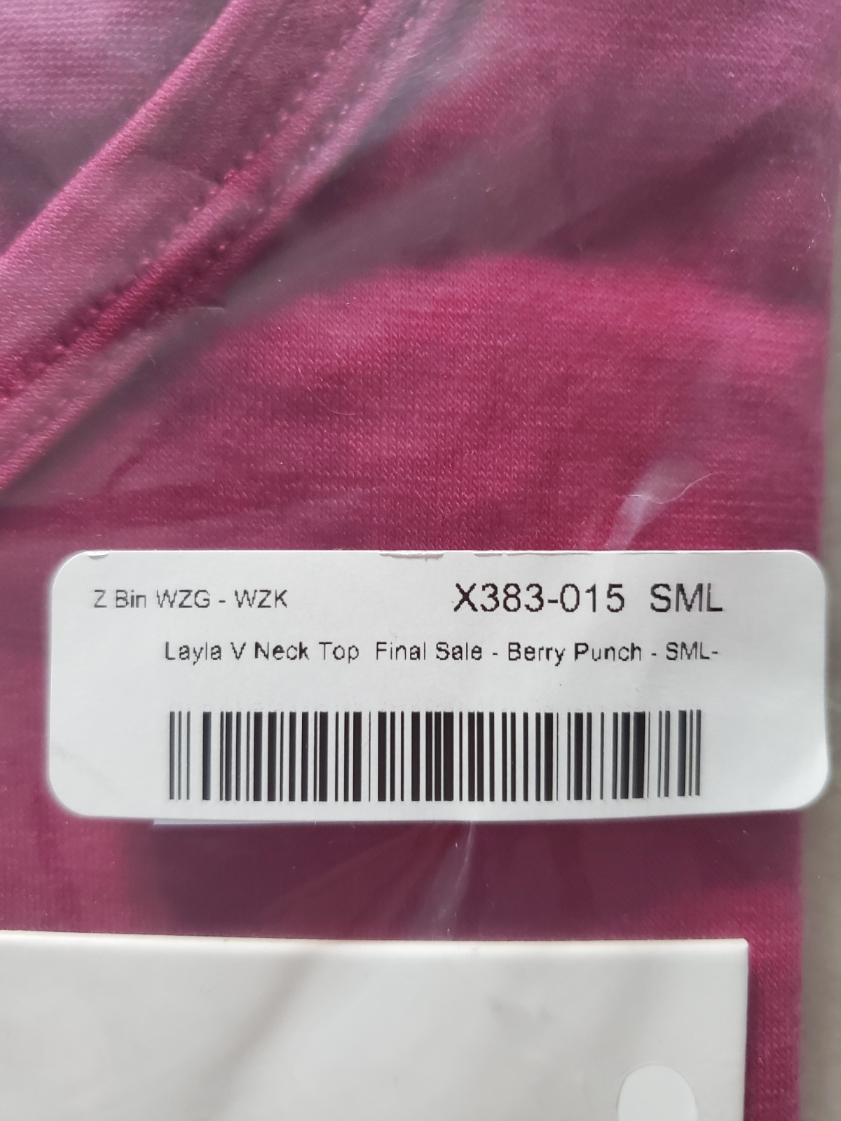 Woolx Layla Merino Wool Blend V Neck Long Sleeve Top Small Berry Punch New
