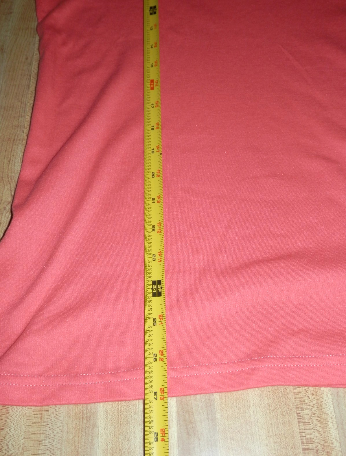 Decorated Originals 3/4 Sleeve Cotton/Poly Knit Sz.XL Peach/Embroidery/Beads