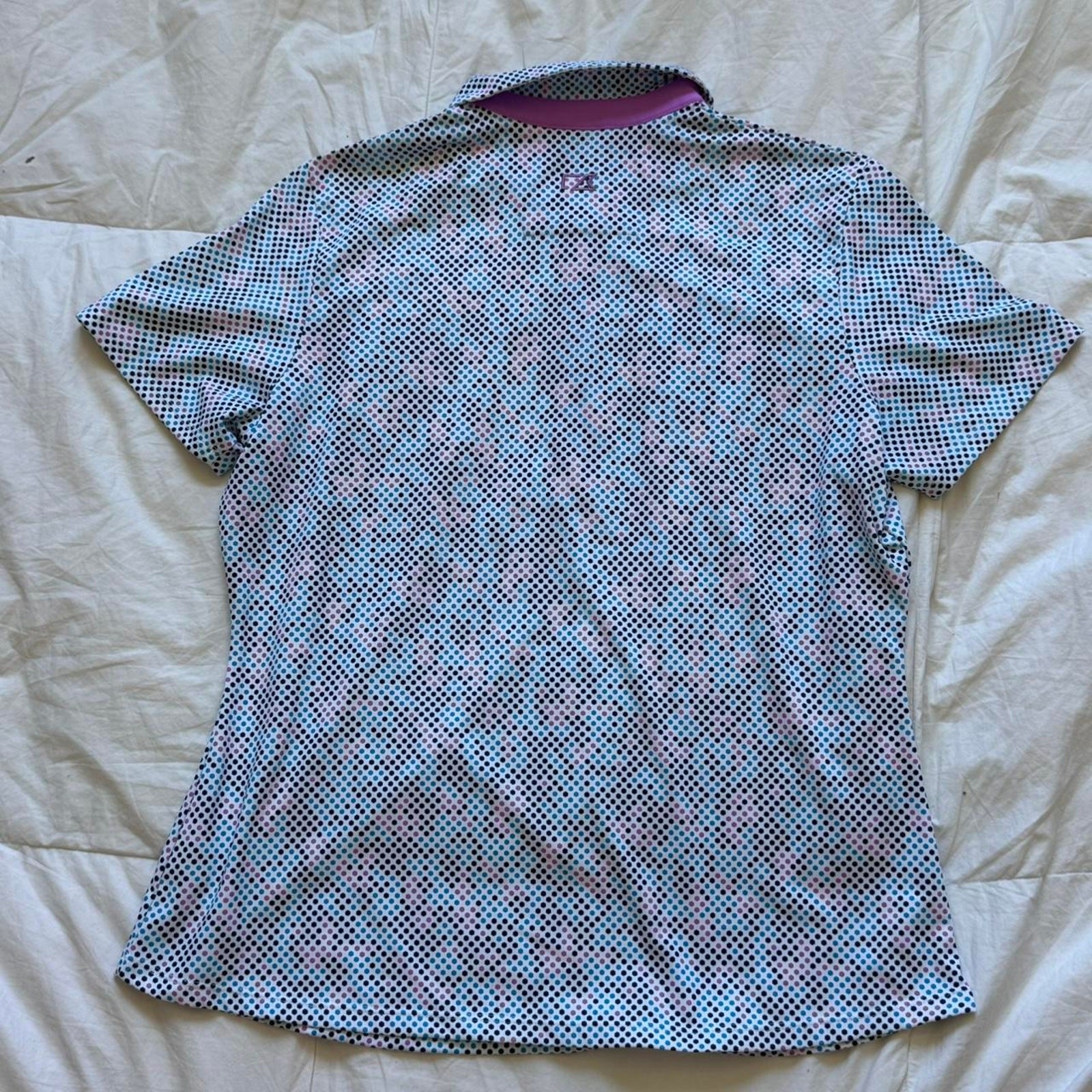 cutter & buck Geometric printed drytec polo top sz m upf 50 athleisure golf