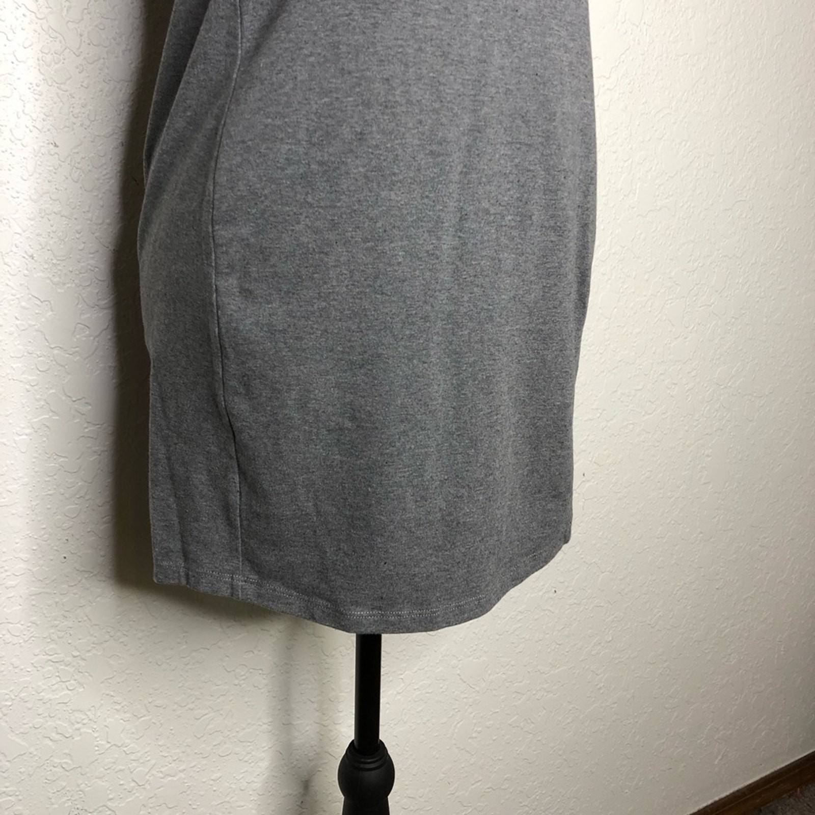 Eileen Fisher gray sleeveless organic cotton knit tunic top size PP or Petite XS