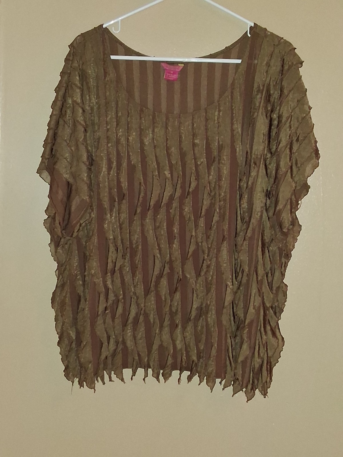 NEW!!! Sunny Leigh Woman Brown Top sz 2X