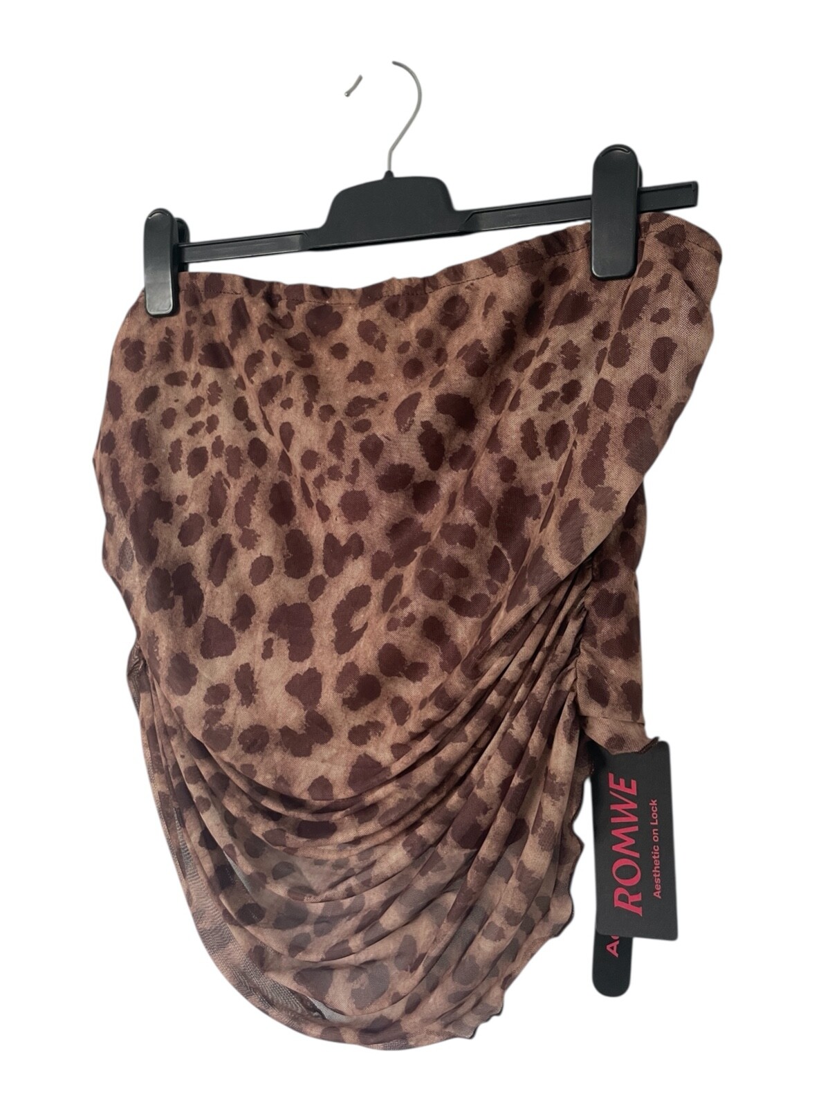 Y2K strapless Top BNWT tube top mesh animal print leopard Size20 / 3XL