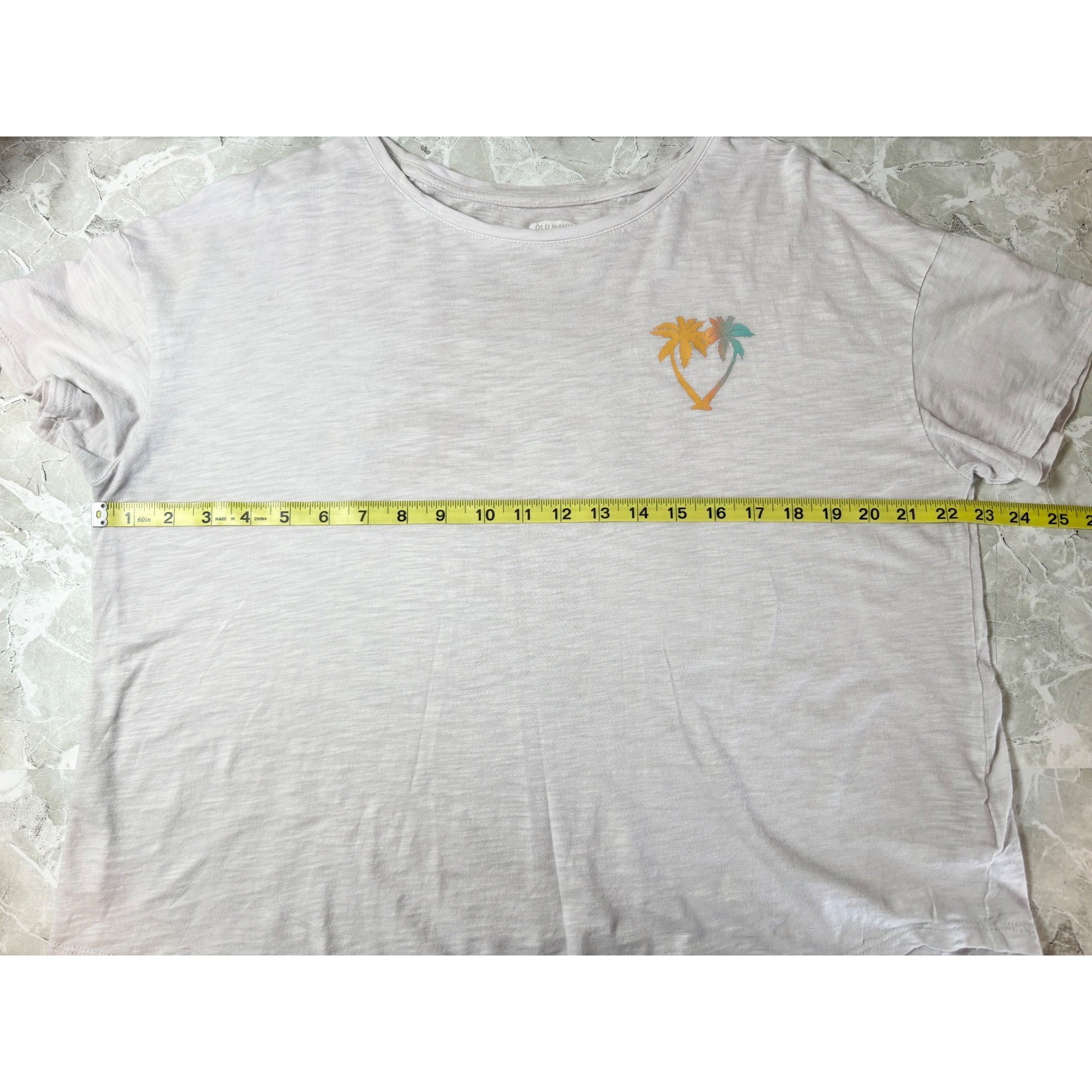 Old Navy The Easy Tee Women’s Large Summer of Love Palm Tree Graphic Tee Shirt